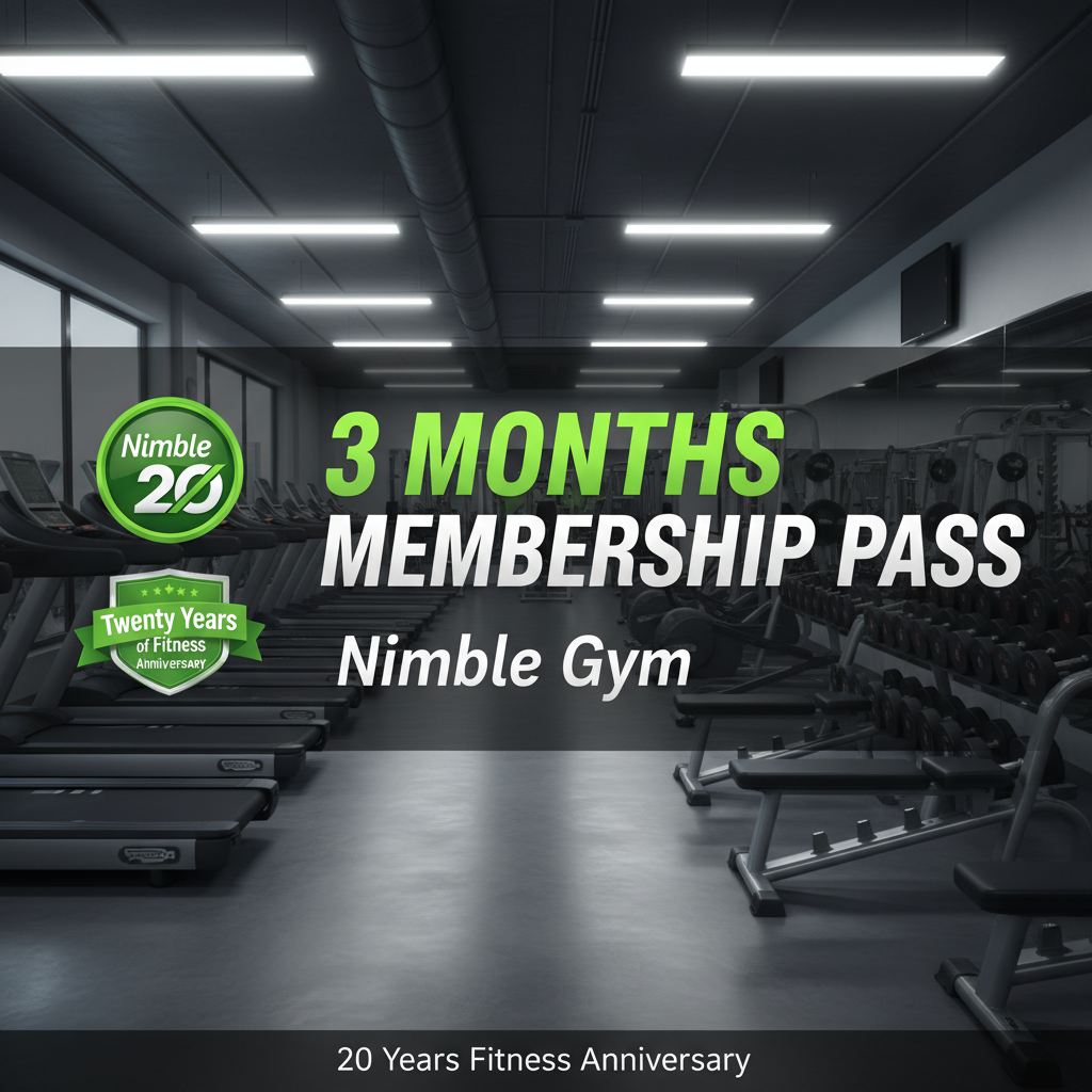 NimbLe Gym 3 Months Membership Pass - 20 Years Anniversary Banner