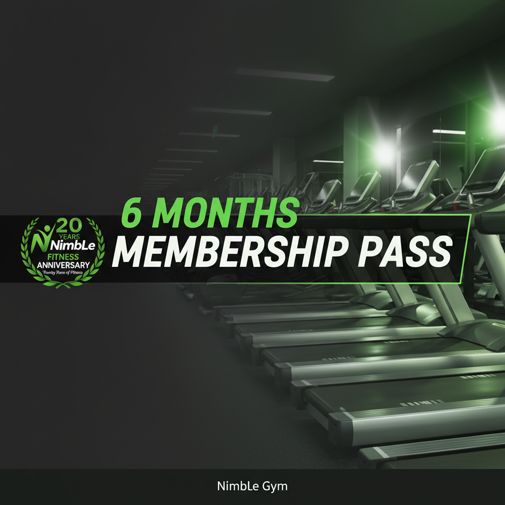 NimbLe Gym 6 Months Membership Pass - 20 Years Anniversary Banner